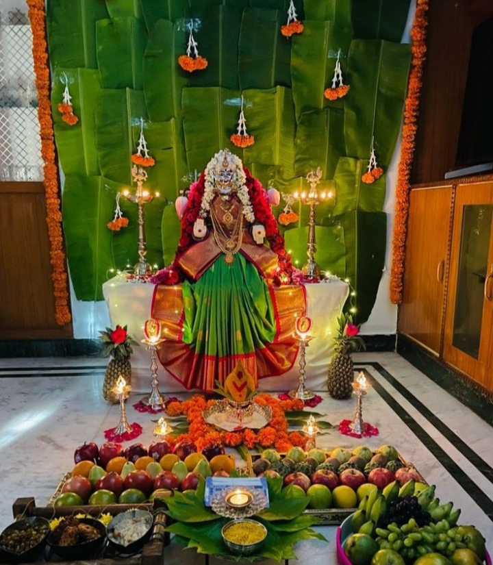 Quick Diwali decoration at home | Lakshmi Pooja Decoration | Easy Diwali  decoration with lights - YouTube